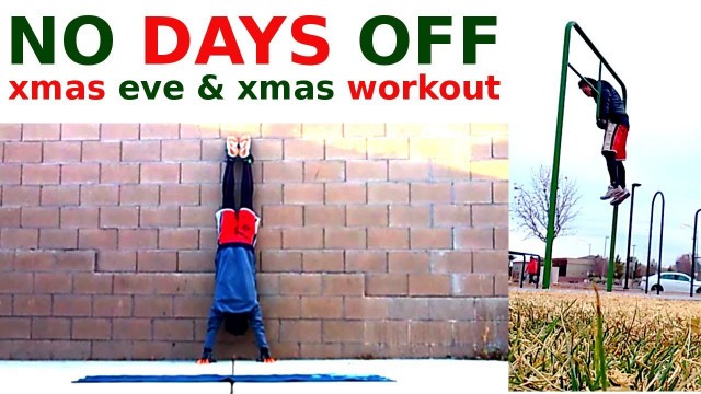'Christmas 340 pushup 100 bupees 100 squats 100 jacks handstand fitness test'