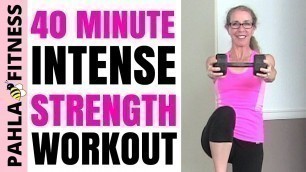 'Sweaty STRENGTH Circuit | 40 Minute Intense DUMBBELL Workout for Full Body SHAPE + TONE'