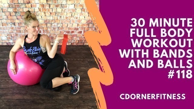 FULL Body Workout with Stability Ball and Mini Band! 30 Minute Workout