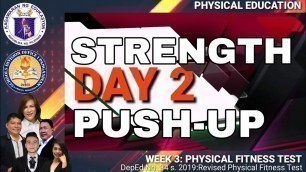'Physical Fitness Test. STRENGTH (Push-up) WEEK 3'
