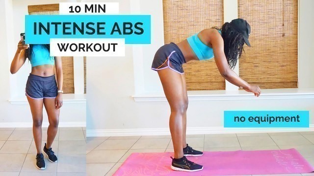 '10 Min INTENSE Ab Workout \\ Upper abs + lower abs + waist slimming'