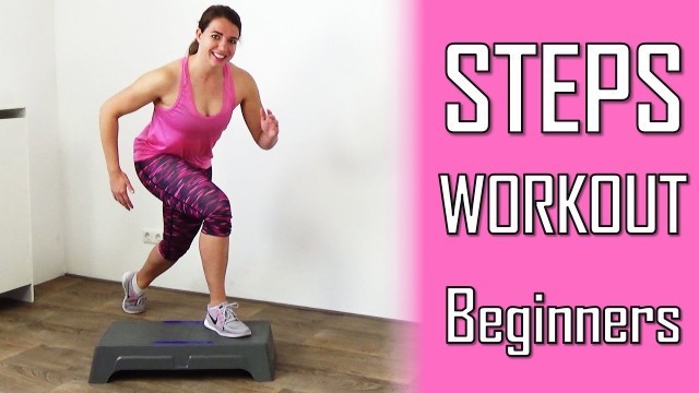 '20 Minute Steps Workout Routine for Beginners - Stepper Exercises At Home'