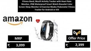 'Fitness Band, Muzili Activity Tracker with Heart Rate Monitor'