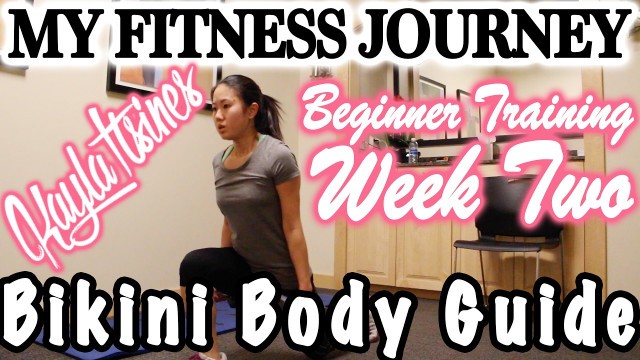 'Kayla Itsines Bikini Body Guide (BBG) Sweat with Kayla App | Beginner Training Week 2'