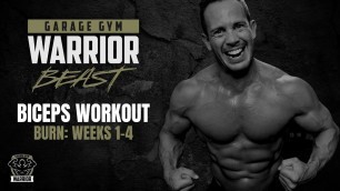 'Garage Gym Bicep Workout - Garage Gym Warrior BEAST'