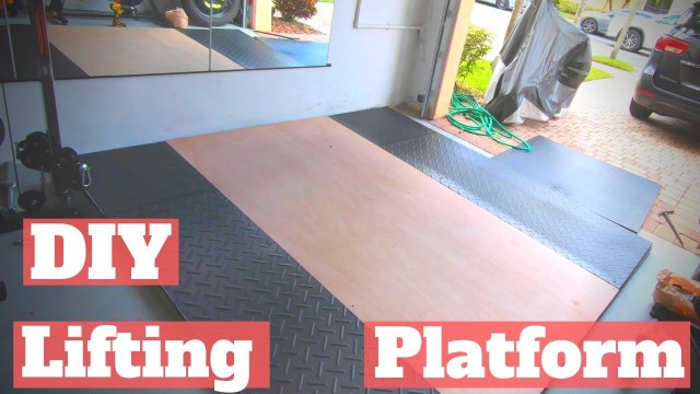 'Garage gym lifting platform to level garage floor'