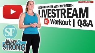 'LIVESTREAM - Stretching And Balance Workout w/ Cardio Warm Up For Seniors'