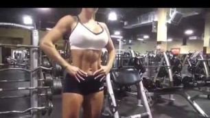 'LOSE WEIGHT FAST! - Intense Arm Workout at Gym  Female Fitness Model Michelle Lewin'