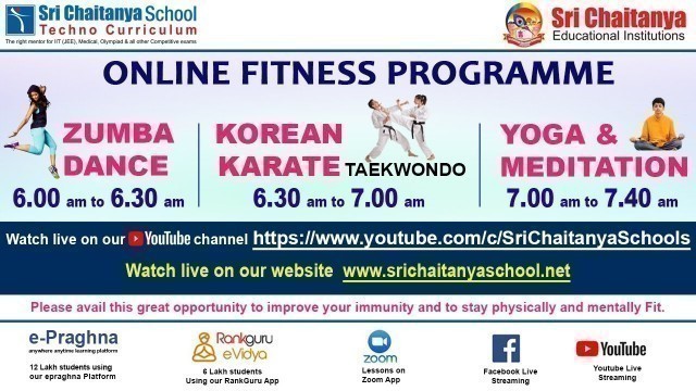 'Online Korean Karate (Taekwondo) Ep-57 || Fitness Session || Sri Chaitanya Educational Institutions'