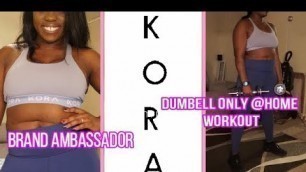 '50%OFF? | KORA FITNESS | Try On Haul + Review + Dumbell ONLY Hiit Upper Body Workout!'