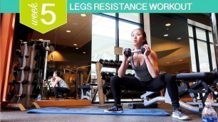 'BBG Week 5 Day 1 Leg Workout | Kayla Itsines Bikini Body Guide Review | Healthy Lunch Recipe Idea'