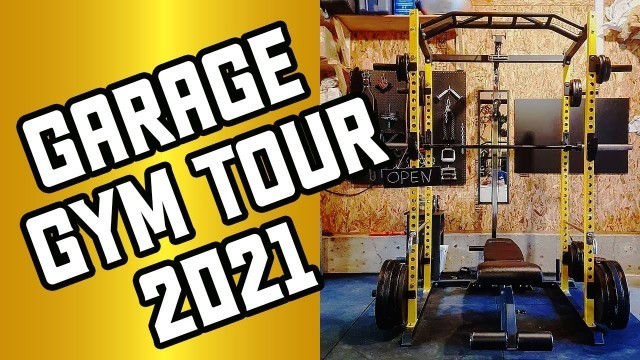 'HOME GYM TOUR 2021 - TOUR OF MY GARAGE GYM - WORKOUT AT HOME - GYM DIY'