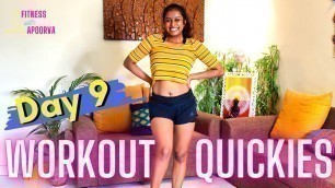 'Workout Quickies Day 9 STANDING ABS | 10 min Intense ABS Workout | Fitness with Apoorva #StayHome'