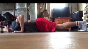 'Practice fitness test pushup (17 pushups)'