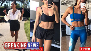 'HOT NEWS Kayla Itsines shares transformation comparison photo | Daily Mail Online'