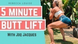 '5 Minute Butt Lift Workout For BEGINNERS (Tone & Shape Glutes)'