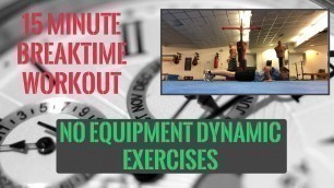 '15 Minute Break Time Workout - No Equipment Dynamic Exercises'