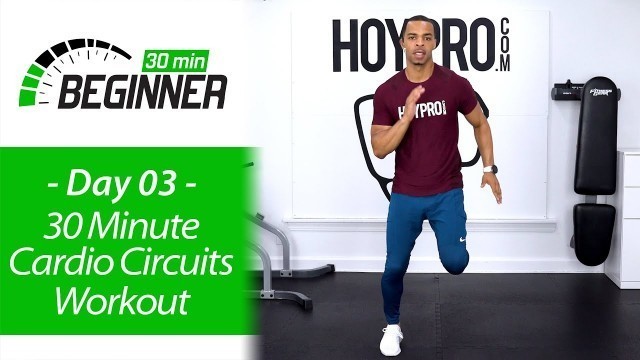 '30 Minute Beginner At Home Cardio HIIT Running Workout - Beginners 30 #03'