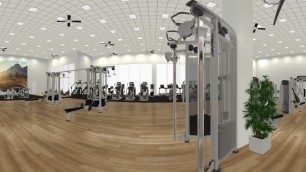 'fitness center walkthrough video in 360 degree format'