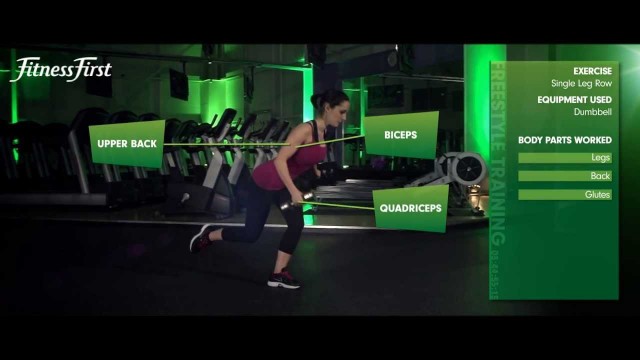 'Fitness First Freestyle exercise - Single Leg Row - Dumbbell'