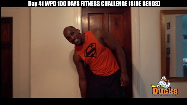 'Day 41 WPD 100 DAYS FITNESS CHALLENGE SIDE BENDS'