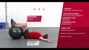 'Fitness First Freestyle exercise - Fitball Russian Twist - Fitball'
