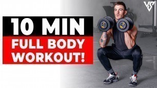 '10 Min AT HOME Full Body Workout | Minimal Equipment (BEGINNER FRIENDLY!)'