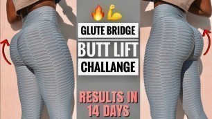 'GLUTE BRIDGE Brazilian Butt Lift Challenge ♥ The Perfect Bubble Butt Workout~Build & Shape