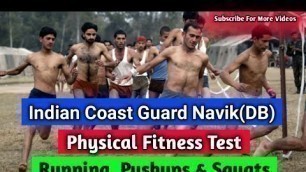 'Navy Coast Guard Navik(DB) Physical Fitness Test (PFT) Details | Running, Pushups & Squats |'