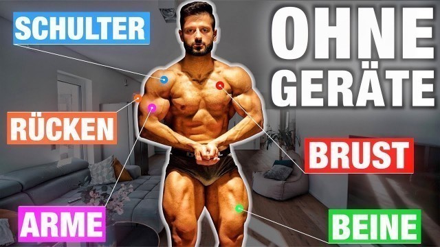 'Die 10 BESTEN Übungen für JEDEN Muskel | OHNE GERÄTE (BRUST, RÜCKEN, ARME, BEINE, SCHULTERN)'