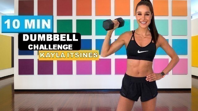 'SWEAT - Kayla Itsines Workout - Dumbbell Full Body Workout - Home Dumbbell Workout'