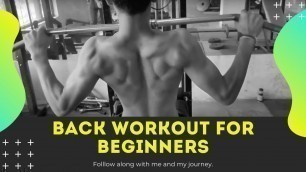 'BACK WORKOUT FOR BEGINNERS'