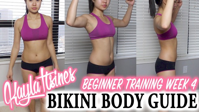 'Kayla Itsines Bikini Body Guide (BBG) /Sweat with Kayla Journey | Beginner Training Week 4'