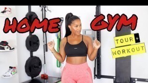 'GARAGE GYM TOUR + DUMBBELL ONLY WORKOUT | SHAYLA'