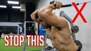 'How to PROPERLY Overhead Cable Tricep Extension | Fix Your Tricep Extension Form NOW!'