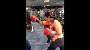 'Pop singer Smita training hard at 360 Degree Fitness!! The energy is amazingly palpable!!'