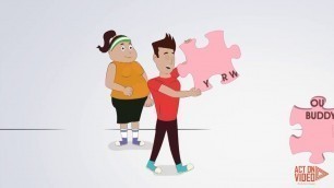 'Fitness Explainer video - 2D Cartoon Animation - Weight Loss Buddy #2'
