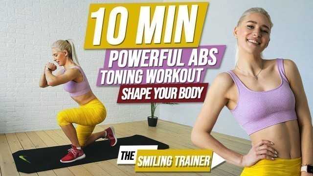 10 Minute Abs Toning Workout | Powerful Abs Home Exercise | No Equipment Needed