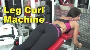 'Leg Curl Machine by Fitness Model Julia'