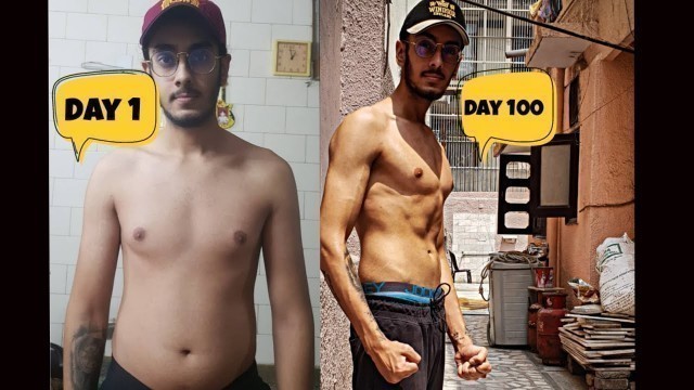 '100 DAYS BODY TRANSFORMATION | 18 | Skinny Fat to Fit | Fitness Motivation | Lost 10 kgs | Lockdown'