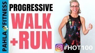 '10 Minute Progressive Indoor WALK + RUN Workout | HOT 100 Challenge Day 2'