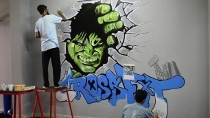 'Hulk 3d Graffiti at Dream Fitness ( www.instagram.com/graffiti_thinnkdesign )'