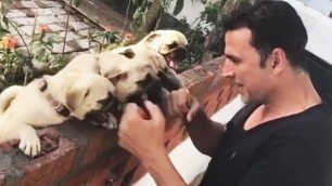 'VIDEO - Akshay Kumar’s New Workout Mantra With His Little Pugs'