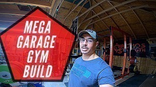 'Mega Garage Gym Build | Rogue Monster Rack Assembly and Installation | Strongman Garage Gym'