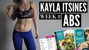 'Kayla Itsines BBG Abs Workout Week 8 Day 2 + Physique Update'