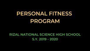 'Personal Fitness Program (Grade 12)'