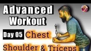 'Advanced Workout Routine For Men & Women।Day05। Chest, Shoulder & Triceps।Young wild free। Ravikant।'