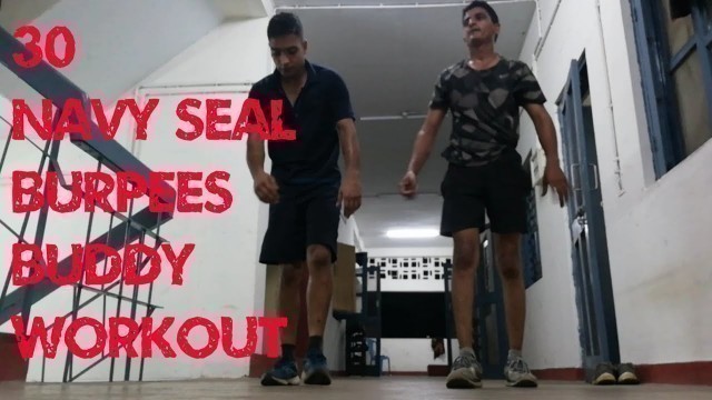 'Navy Seal Burpees | 8 minutes workout with buddy'