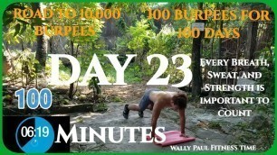 'DAY 23 100 Burpees Challenge for 100 Days (Road to 10,000 Burpees)  #JY21DayFitnessChallenge #Burpee'