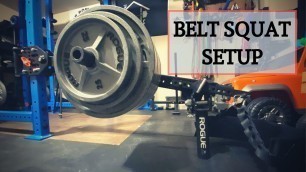 'Alternative Belt Squat Setup | Lever Arm Belt Squat | Garage Gym Belt Squat'